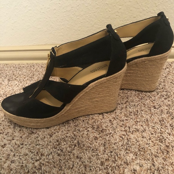 Michael Kors Shoes - Michael Kors Black Wedges